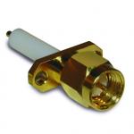 2-Hole Flange Panel Mount SMA Connector Straight (Plug, Male,50Ω) L15.4mm L17.3mm L25mm L30.8mm